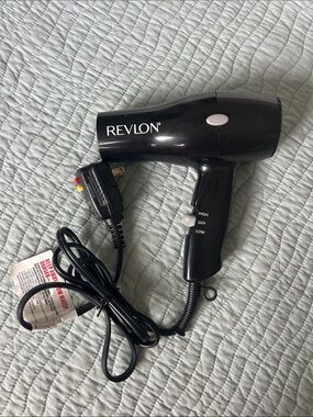 Revlon Black Foldable Travel Hair Dryer